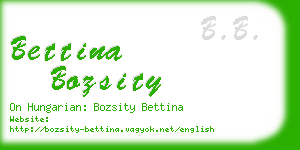 bettina bozsity business card